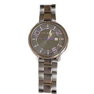 Ted Baker Men's Wristwatch Round Manual Wind Analog Stainless Steel Silver